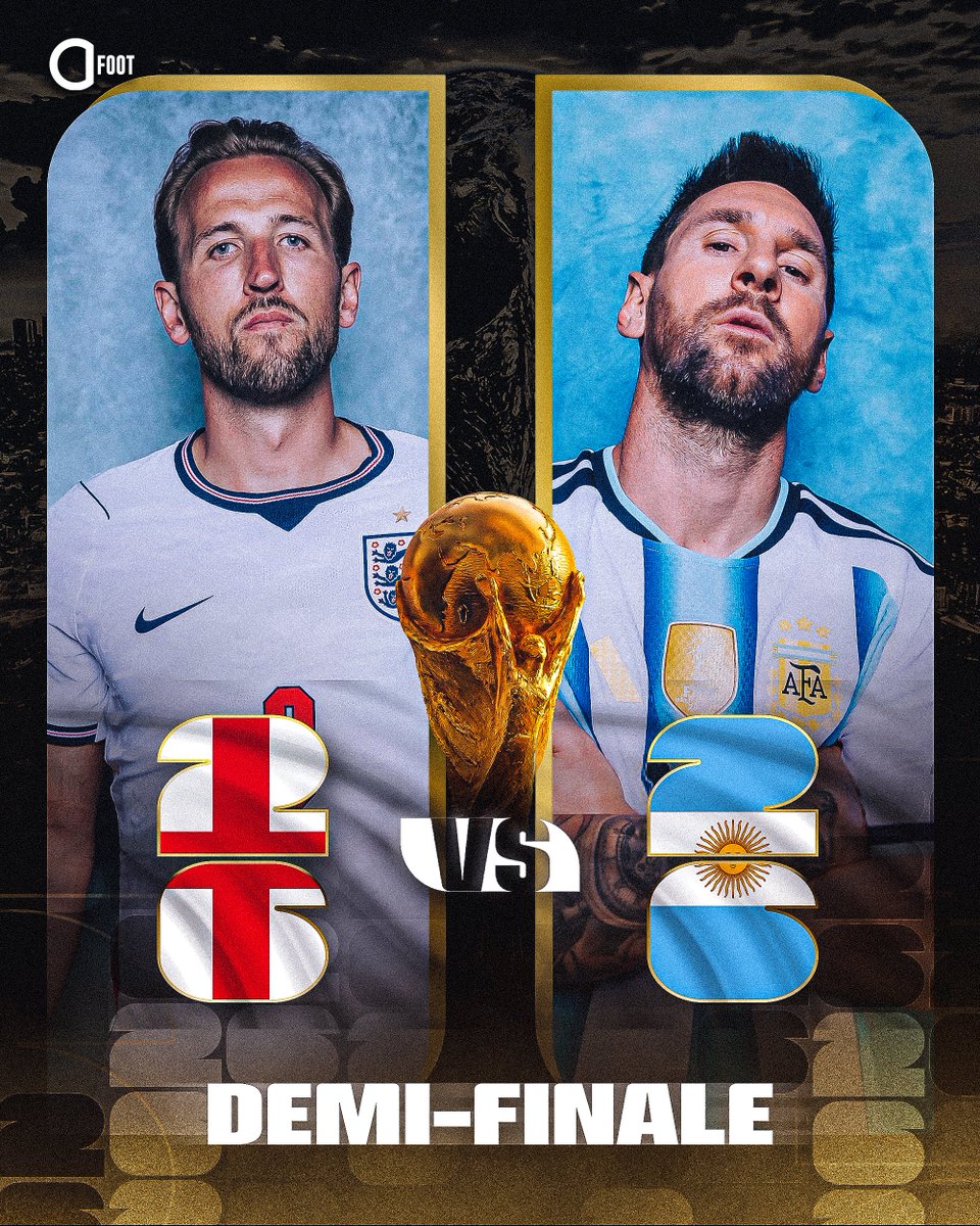 ActuFoot_'s tweet photo. 🚨🚨💣 OFFICIEL ! DEMI-FINALE DE LA COUPE DU MONDE 🌎 :

ANGLETERRE 🏴󠁧󠁢󠁥󠁮󠁧󠁿 ⚡️ 🇦🇷 ARGENTINE
📆 Mercredi 15 juillet ⏰ 21h
📍 Atlanta https://t.co/yXLClg879X