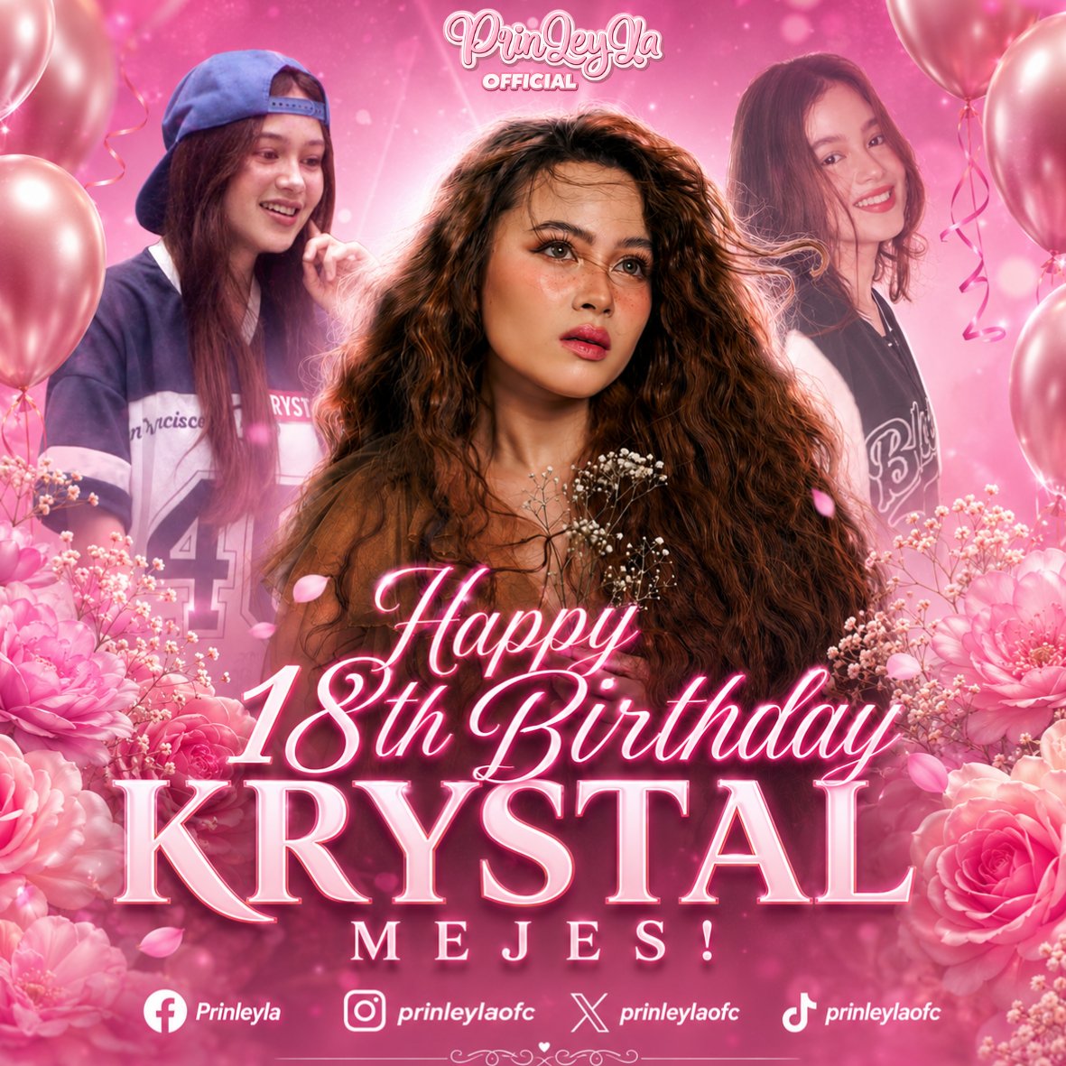 prinleylaofc's tweet photo. 𝑯𝑨𝑷𝑷𝒀 18𝑻𝑯 𝑩𝑰𝑹𝑻𝑯𝑫𝑨𝒀, 𝐊𝐑𝐘𝐒𝐓𝐀𝐋 𝐌𝐄𝐉𝐄𝐒! 

From one celebration to another, today we celebrate someone very special to our PAL. 

Thank you for being such a wonderful friend to our PAL and for sharing your warmth and genuine heart with everyone around you. We hope your 18th birthday brings countless blessings, unforgettable memories, and endless reasons to smile.

May this new chapter be filled with happiness, exciting opportunities, and dreams that come true. Keep shining, keep inspiring, and keep being the amazing person that you are.

Enjoy your special day, Krystal! Know that we are celebrating with you from afar. 

Happy 18th Birthday, Krystal! We wish you nothing but love, laughter, and success always.

#PrinLeyLa | @krystamejesz