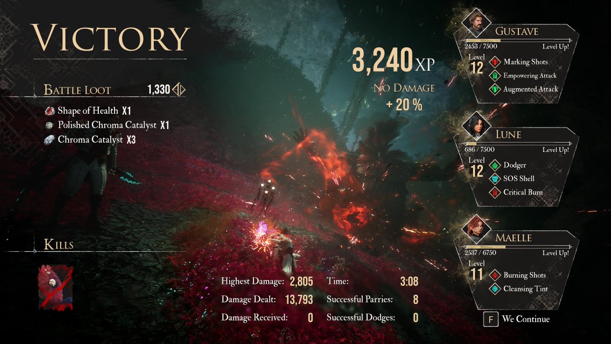 Timpedia's tweet photo. Tyler and Friedman got me in to Expedition 33 and I'm getting WAY too into the combat, and having a blast trying to win these. First one took a few tries, but the second one was BRUTAL and I only took one hit with 54 PARRIES! https://t.co/qNRIEbhaI9