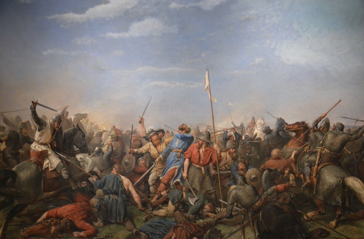 RedditCFB's tweet photo. 960 years ago, the English won the Battle of Stamford Bridge. This was a major English victory over Norway, ending the Viking Age.

2 weeks later, a bunch of Normans came over from France and conquered what was left of England at the Battle of Hastings. https://t.co/KMY9oq5mBj