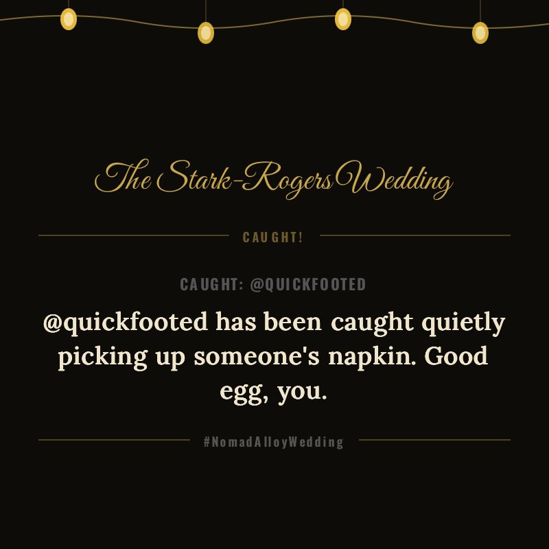 quickfooted's tweet photo. . . .  who  littered???  No  one  can  keep  the  function  as  clean  as  me!!!

#NomadAlloyWedding https://t.co/EZl7muJTyF