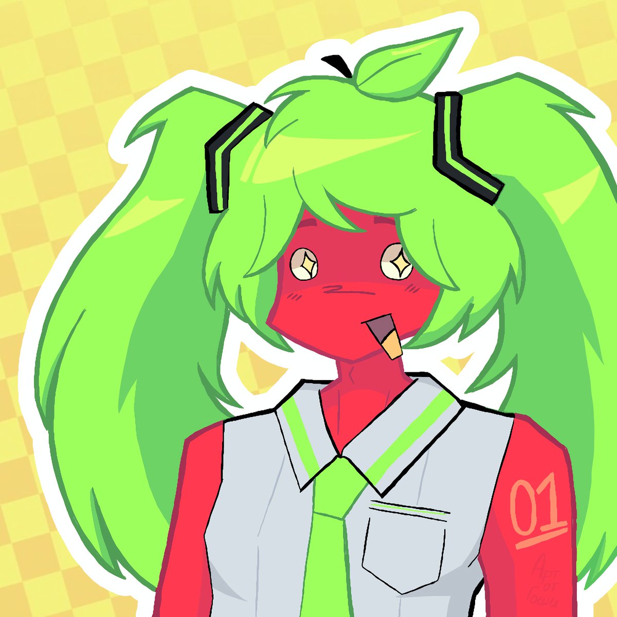 SweeteAppleBoy's tweet photo. Hatsune Andy #andyapplefarm #andyapplefarmartart #AAF #AndyAppleFarm #andyapplefarmartart #art https://t.co/jByrqDeYHQ