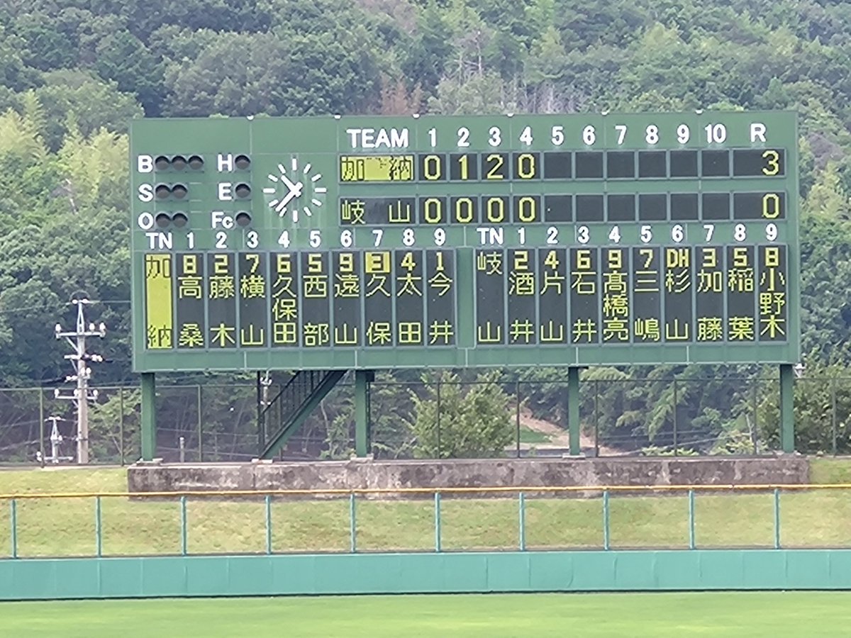 23rnbb41wf's tweet photo. 第108回全国高等学校野球選手権
岐阜県大会
７月１２日(日)
プリニーの野球場

１回戦 第１試合
加納３－０岐山
４回終了⚾📣
岐山５回よりピッチャー高橋亮に交代 https://t.co/aMhOSq86fp