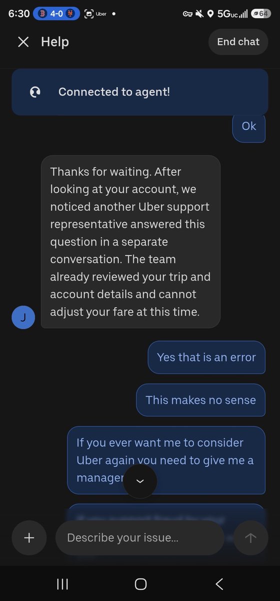 ihb0016's tweet photo. Hey @Uber @Uber_Support, your driver scammed us. He promised to take us to a "better spot" at no cost, so I left a huge tip. Instead, he drove further and your app charged me DOUBLE for the extra distance! Your support chat is stonewalling. Fix this. #UberScam #UberFail https://t.co/JsNFlTj6mc