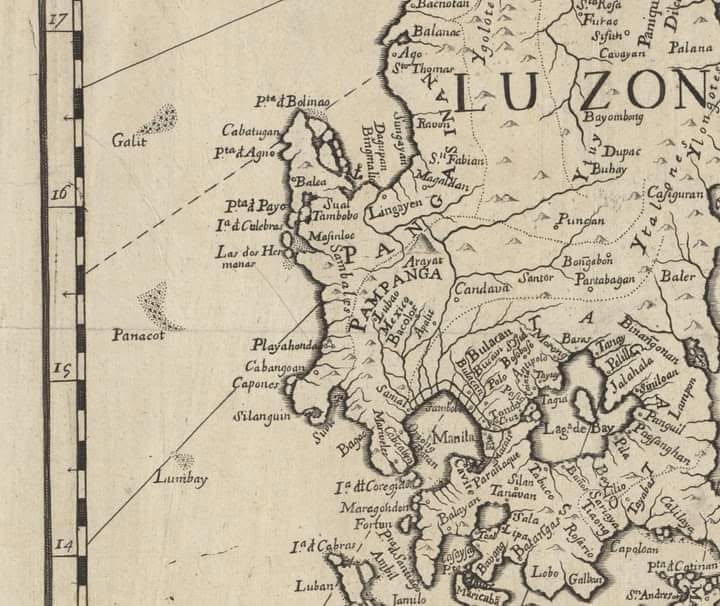 keeeeeeevs's tweet photo. 'ISLA DE PANACOT' IS SCARBOROUGH SHOAL 

Taong 1744 pa lamang, nasa mapa na ni Fr. Pedro Murillo Velarde ang pinag-aagawang Scarborough Shoal.  

Tinatawag itong PANACOT. Makikita rin ang mga islang GALIT at LUMBAY.  

📸Biblioteca Nacional de España  

#AtinAngWestPhilippineSea https://t.co/9Uezvyy9f8