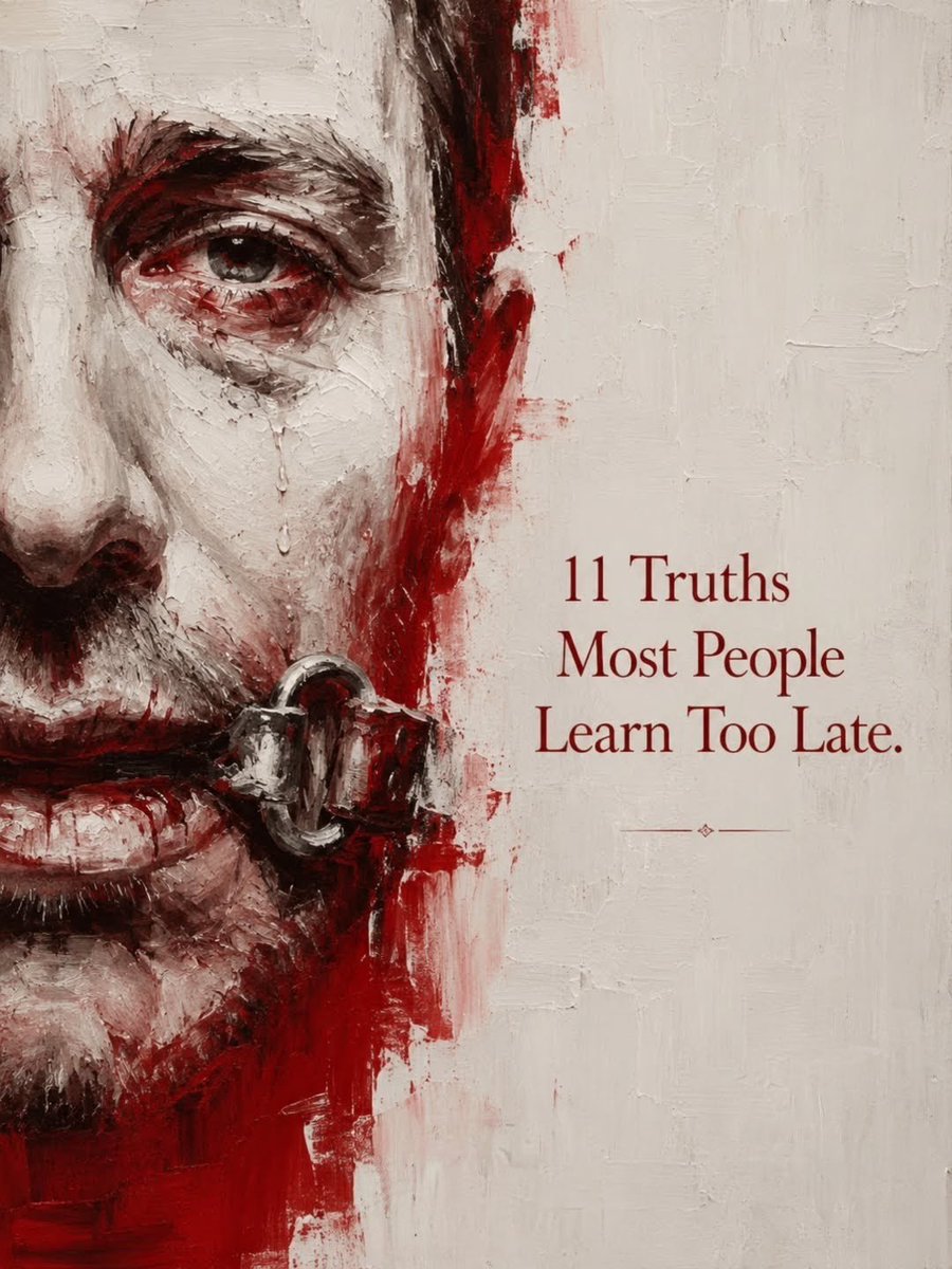 WisdomPulseLab1's tweet photo. 11 Truths Most People Learn Too Late.

-Thread- https://t.co/vovRkujwHj