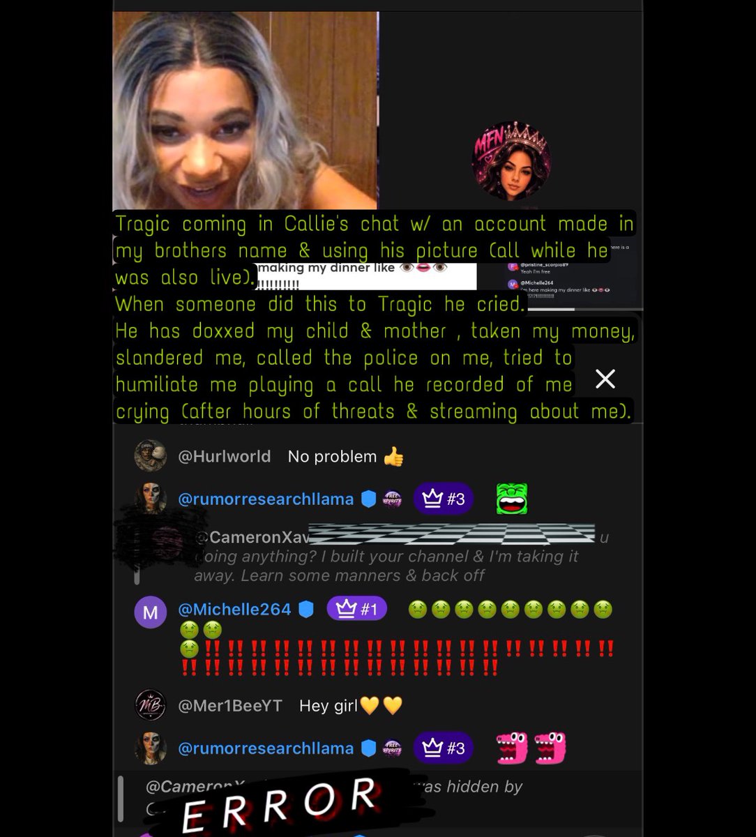 AlexGlitter7's tweet photo. Tragic trying to extort $4K &amp; claiming he “built my channel” 🙄 &amp; live claiming “MFN won’t stop” meanwhile him &amp; AK have been harassing me &amp; going IRL for over a month.
AK enabled EVERYTHING &amp; lied to her audience to justify the harassment. 1/2
(Read 2nd SS-tragic is a sicko). https://t.co/XgiSSzaaRv
