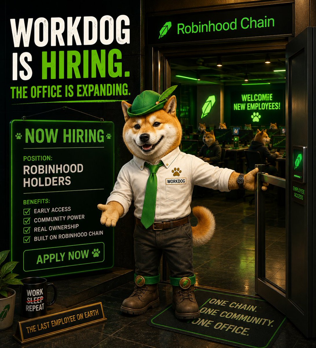 Workdogcoin's tweet photo. Welcome, workdog is open for new employee.

Join us: https://t.co/2i7Zw1nVq9 https://t.co/f3t07DWOCI
