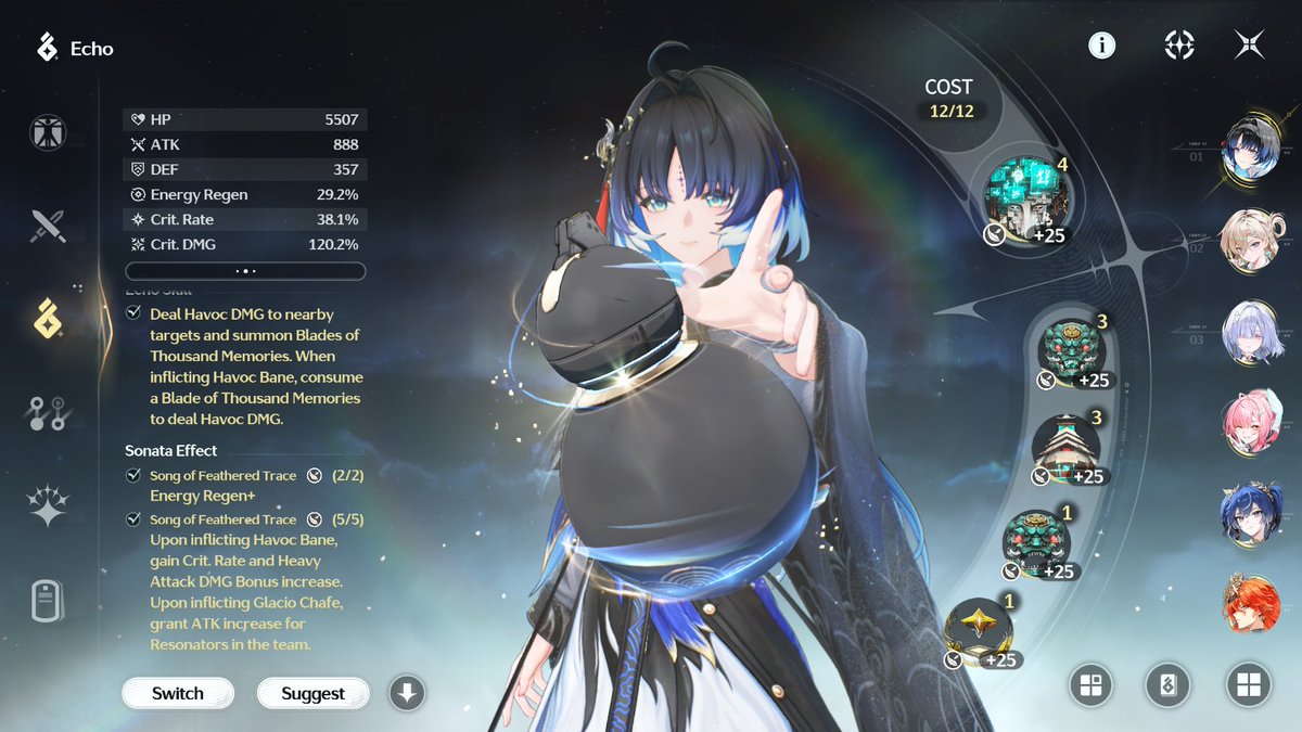 BashBadger's tweet photo. New Echo set finished for Yangyang: Xuanling in Wuwa 😁A day in, but I had plenty of Crystals Solvents to burn (still do actually 😅). The E. Regen is overkill, but those Echoes had 4 useable subs. Now to build Rebecca, and eventually, Suisui for the full team 🙂 https://t.co/j2BLfekzpA