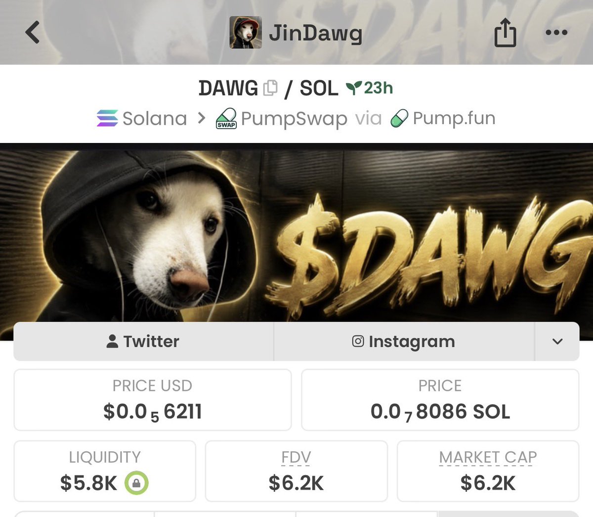 koj9088's tweet photo. $DAWG — official update.

DEX Screener info is now officially verified under this account. This is the only official channel for JinDawg.

If anyone DMs you claiming to be the dev, offering to "take over," or asking for payments — it's not me. Report and ignore.

Not loud. Not fast. Just still here.

CA: 5bVoNpJsYRx6QRvfPkxvWpygMycWwJiZsNKsLR13pump
