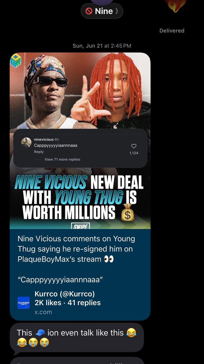 trillmblr's tweet photo. Young thug has blocked nine vicious and shawtyrokk had something to say too https://t.co/9NvEZFot7K