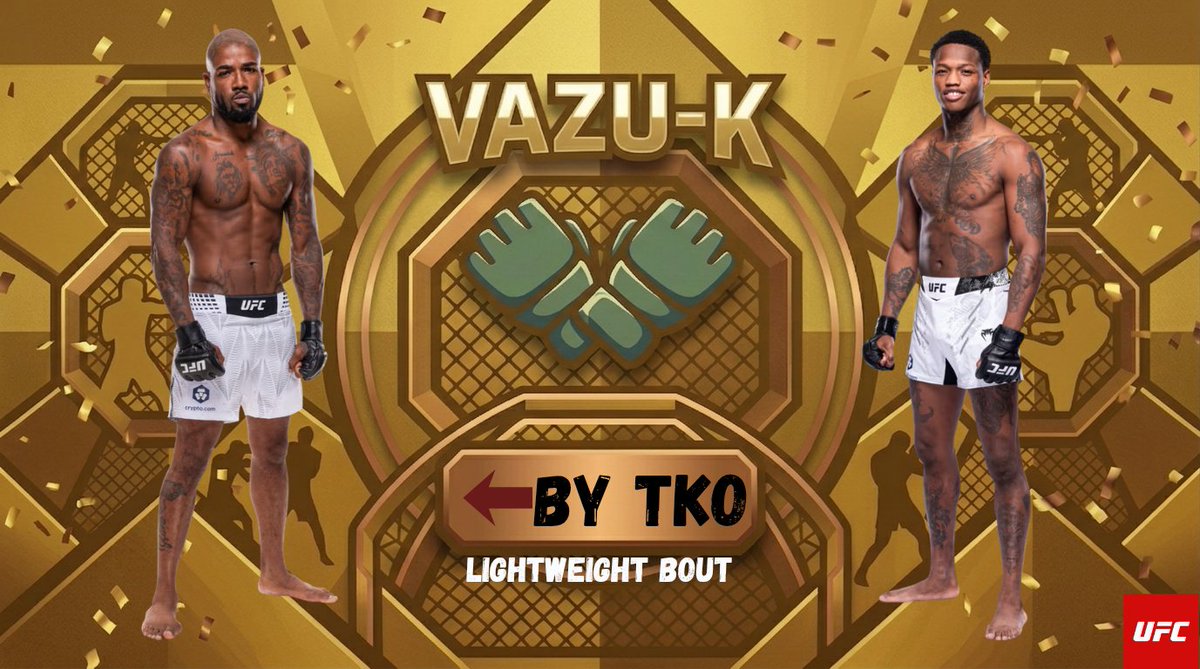 Vazu_K's tweet photo. 🚨 Increíble come back de @BobbyKGreen 
Maravillosa la forma de remontar una pelea donde fue dominado la mayoría del asalto pero a menos de 40 segundos se puso de pie y conectó golpes contundentes que doblaron y terminaron a su rival.
🤔 Qué les pareció el desempeño de King Green?
#UFC329