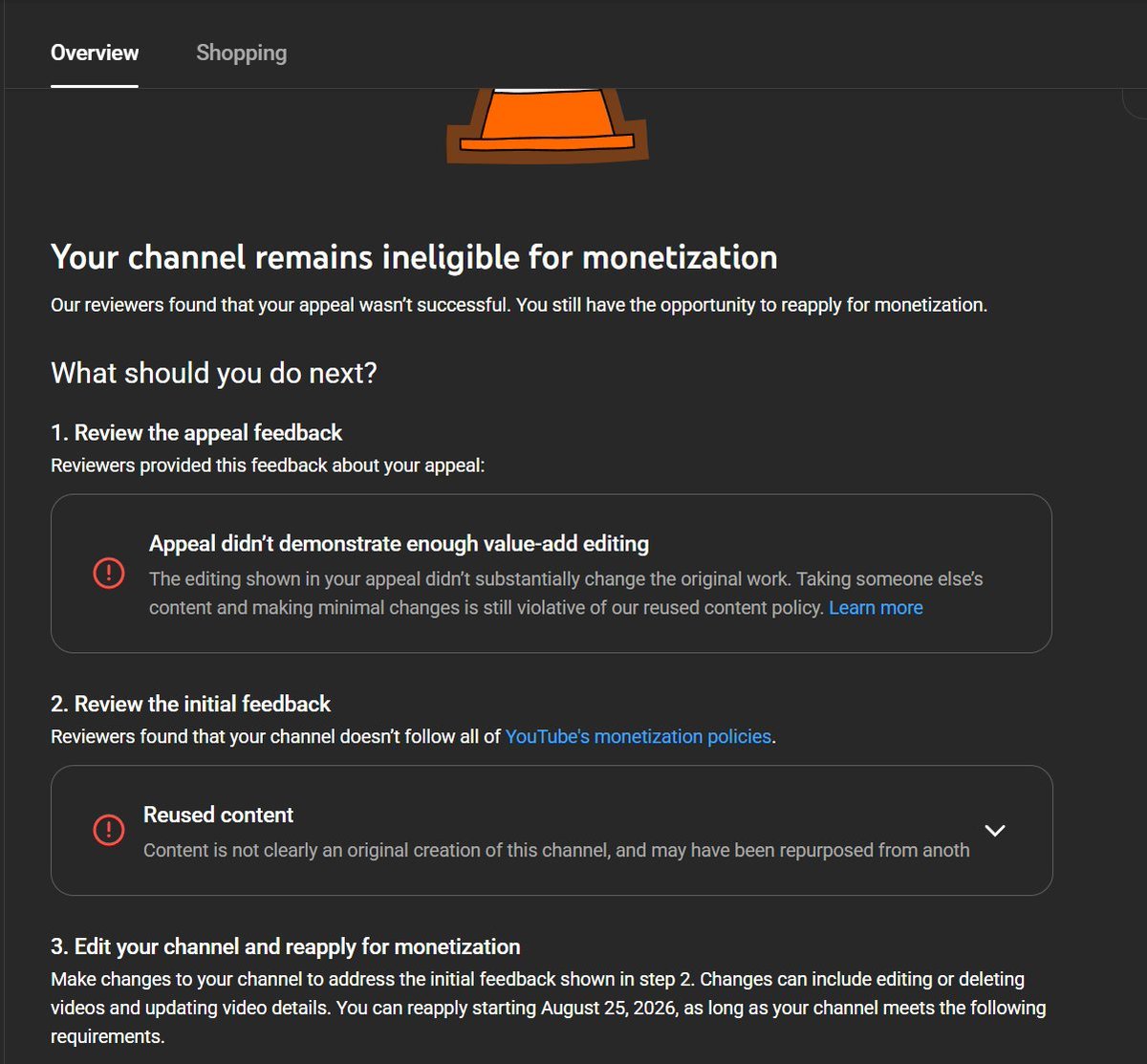 RonaldStewli88's tweet photo. Hey @TeamYouTube , it’s been full MONTH since I appealed for my youtube channel  (65K+ subs).😭
I’ve provided clear editing proofs of my videos, yet I’m still stuck with no manual review.Why ignore real creators who pour their hearts into their work? @nealmohan @YouTubeCreators https://t.co/kAGzuxkMuu
