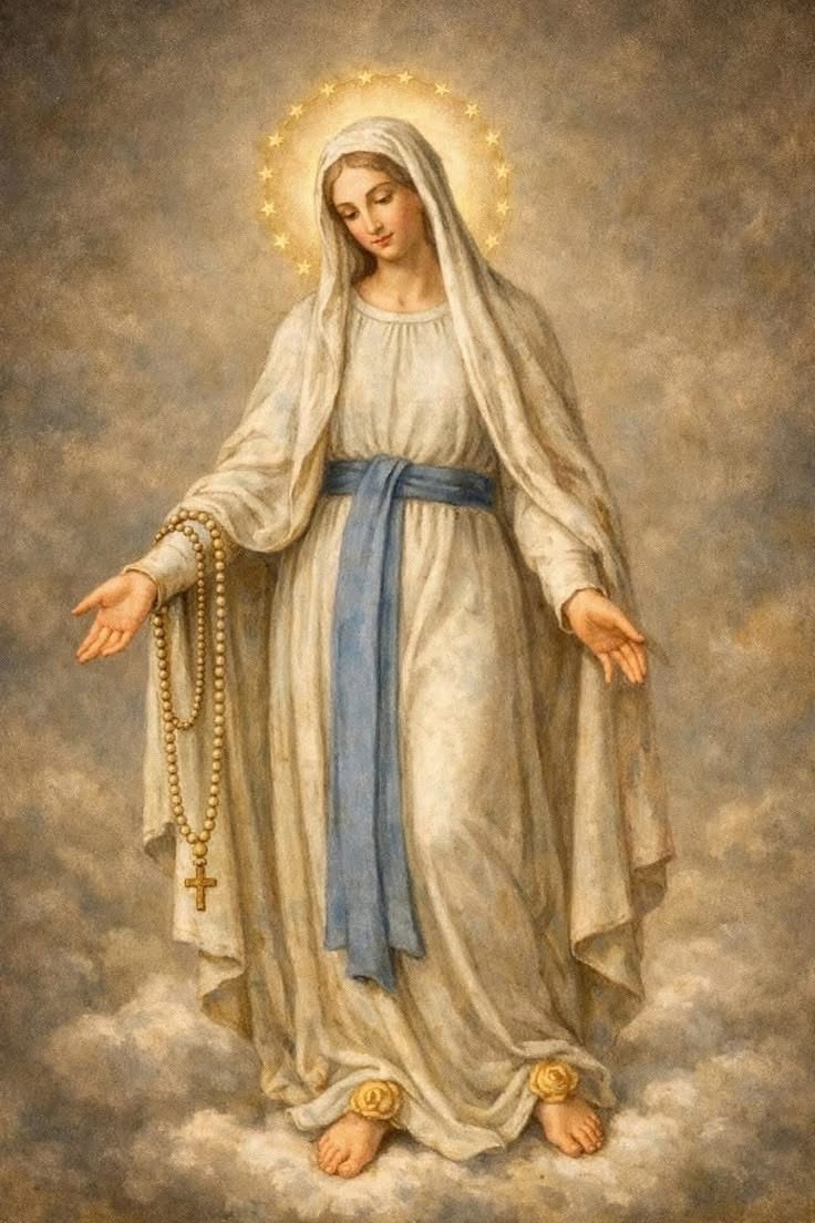 Sacredheart621's tweet photo. Dios te salve, María, 
llena eres de gracia;
el Señor es contigo.
Bendita Tú eres 
entre todas las mujeres,
y bendito es el fruto de tu vientre, Jesús. 

Santa María, Madre de Dios,
ruega por nosotros, pecadores,
ahora y en la hora de nuestra muerte. Amén https://t.co/nmcBXxJD0n