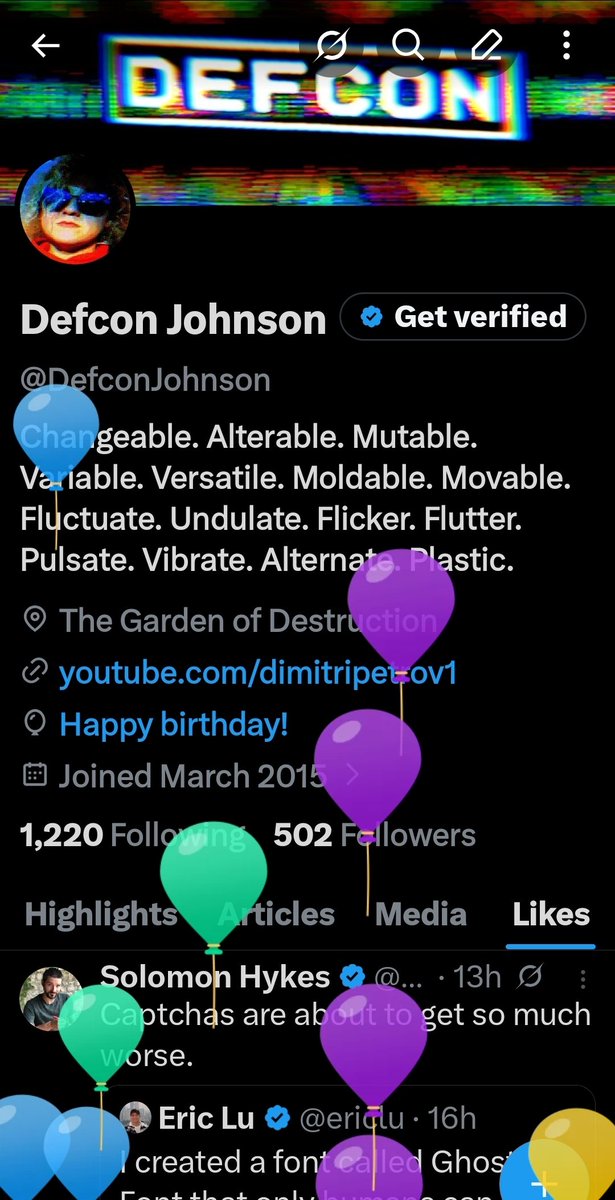 DefconJohnson's tweet photo. Burfdae https://t.co/KQAepKIt7g