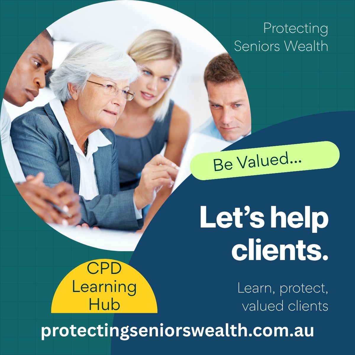 ProSeniorWealth's tweet photo. Our new CPD Learning Hub is now online for professionals with an On-Demand training course for financial senior abuse &amp; meeting Professionalism &amp; Ethical responsibilities, Client Care &amp; Practice, Regulatory Compliance, and 'What's Happening Around Law Reform'. #financialadvisers https://t.co/o8VPEHOKn9