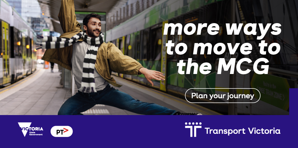 yarratrams's tweet photo. AFL football is live at @MCG today when Melbourne do battle with Richmond and we’ve got extra trams to get you to and from the big match! 
Details: https://t.co/qTF6Q4WRWu
Plan your journey https://t.co/hb5dOJBCmA
#PTV #AFLDeesTigers @AFL https://t.co/IswHOZp9Cq