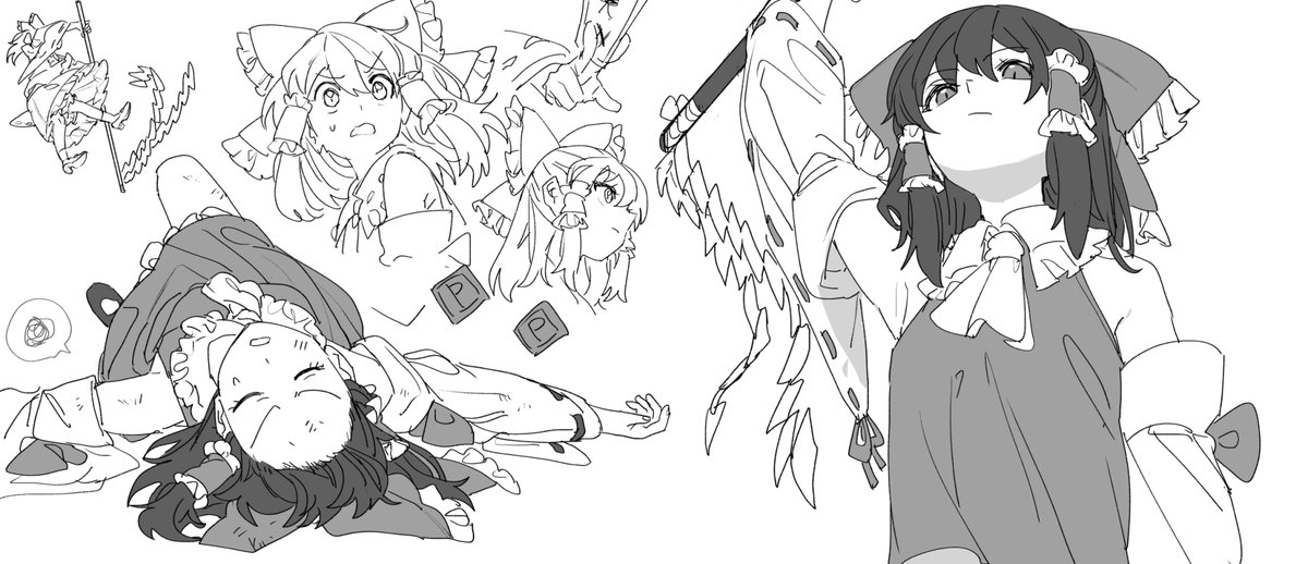 jcs_starfish's tweet photo. 霊夢　色々落書き https://t.co/ufJdTncg2x