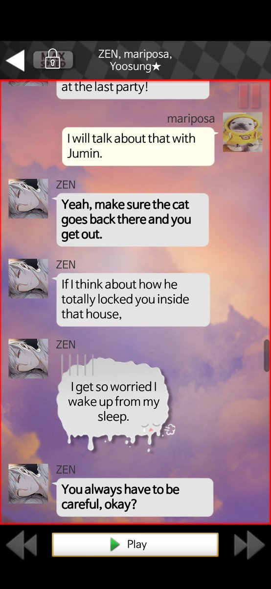 tragicdropz's tweet photo. @strawberryyjul also him being the only one really worried about mc being trapped with a mentally unstable jumin 😭😭😭 https://t.co/ubQaJOu1TU
