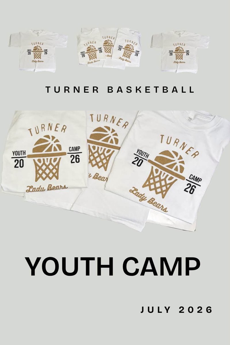 THSLadyBears's tweet photo. Future Lady Bears Camp T-Shirts are in! Thank you Roadrunner Design LLC for creating them. We can’t wait to see our campers ball out in these! #USvsUS • #FAMILY https://t.co/t1M0TkUTcK