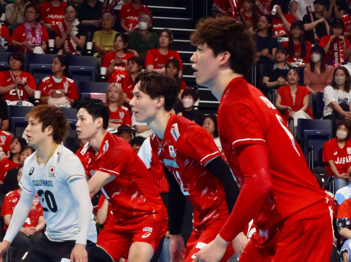 CoHicchix's tweet photo. 【2026.7.10  国際親善🆚 カナダ🇨🇦⭕️3-1
📍沖縄サントリーアリーナ】
試合中の藍くん💖

フルメンバーでフルの気迫を感じられて🥰
藍くんの滞空時間の長さと迫力を改めて目の前で感じる💕

#髙橋藍
#takahashiran 
#日本代表
#国際親善試合
#藍くん大好き https://t.co/cqfUtmi3ji