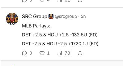 SRCGROUP2K's tweet photo. Another Winning Day for VIP

VIP Tonight: 7-5 +4.17 Units📈
VIP L5 Days: 42-16-2 +80.44 Units📈

In the last 5 days:
$10 Per U Bettor Up +$804
$100 Per U Bettor Up +$8,044 https://t.co/Mqoo2cxfV6