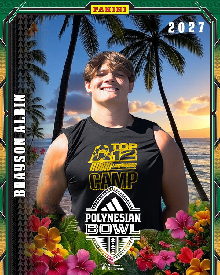 Brayson_Albin's tweet photo. #89 Work from this week 🎯💪 #adidasPolyBowl 🤙 
Excited for the future. More work to do!
👉 https://t.co/VhSkqdbCIW
#ToeTheLine #LongSnapper #HeadDown #PTP #SpecialTeamsU https://t.co/fr6GQaasTV
