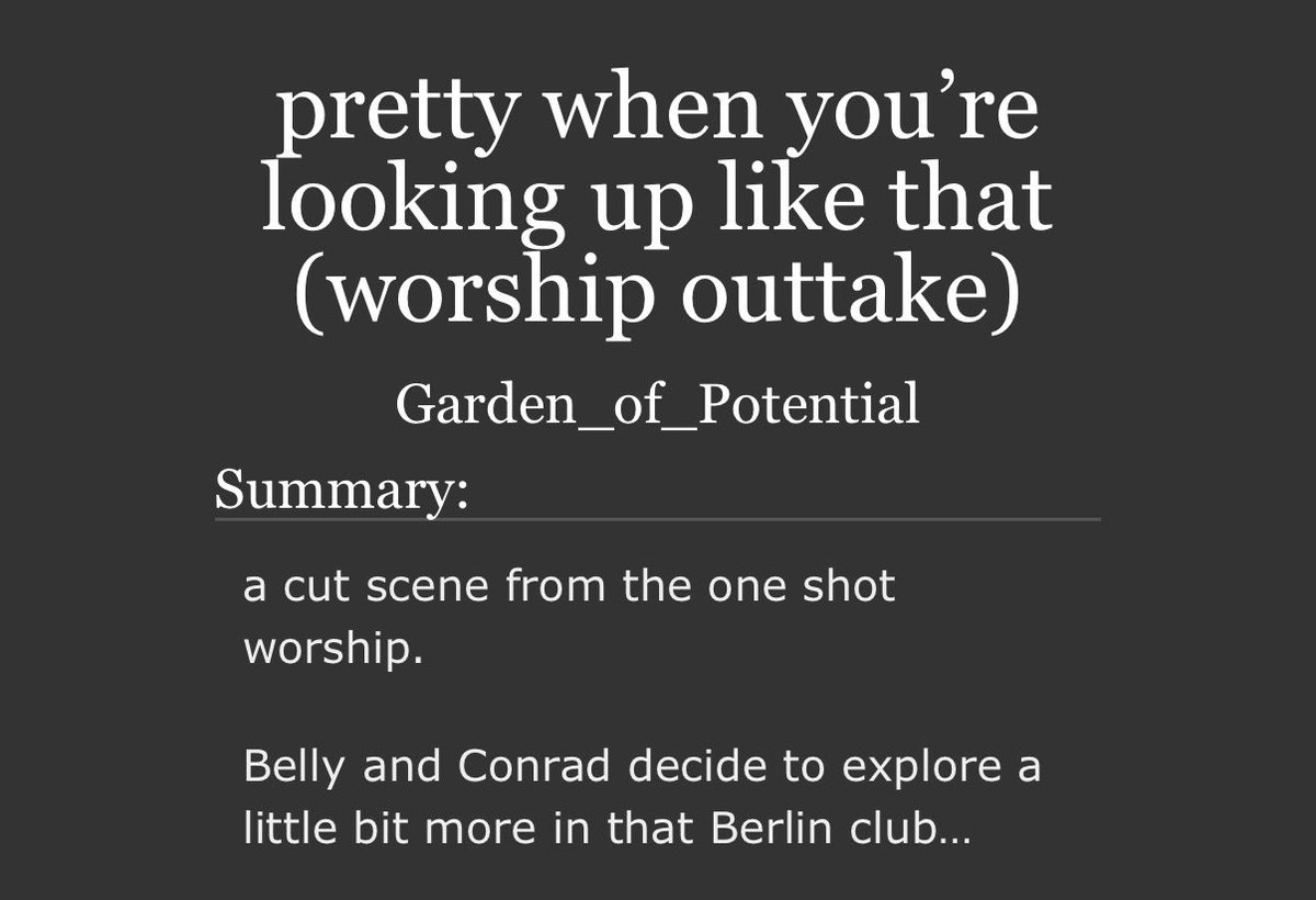 sunnysurefireee's tweet photo. pretty when you’re looking up like that
(worship outtake)

rating: e
word count: 1,829 words
chapters: 1/1
complete: yes

you asked, I answered. now in Horny Jail. 

https://t.co/lHi9RITpjp https://t.co/3UDwk1NhpJ