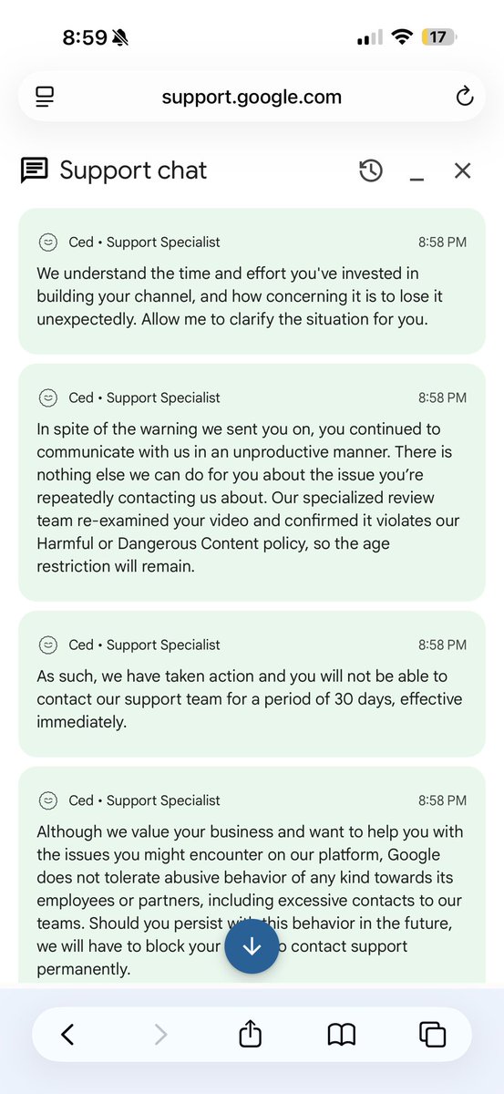 CarsAcrossTexas's tweet photo. @TeamYouTube I am trying to get answers. June 20th my channel was falsely Terminated 2x. And I was able to get it reinstated both times. I’m rather offended that the chat support team says I’m unproductive when I reach out when I’m just trying to be productive by getting answers. https://t.co/2w1R0GwB4D