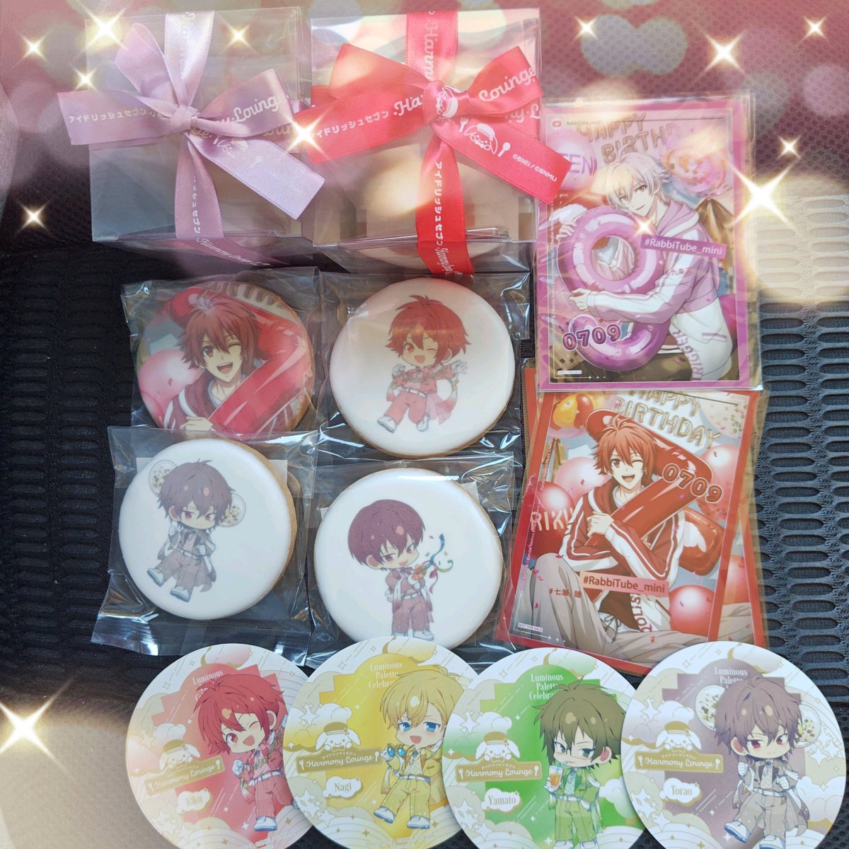 JKS_peach's tweet photo. 7月9日アニカフェ行くと言うので〜頼んで。昨日無事に受取り💕 
陸くんのコースターまでありがとう❤
 #アイナナ   #七瀬陸 https://t.co/18N8gNZRus