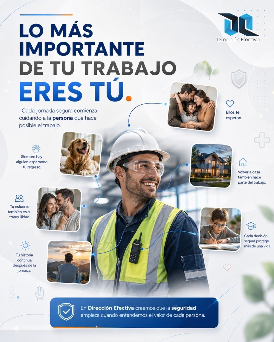 direfectiva's tweet photo. ¡Lo más importante de tu trabajo eres tú! ✨

Porque detrás de cada decisión segura, hay un hogar, una familia y una historia que continúa después de la jornada. ¡Cuídate, ellos te esperan! 👨‍👩‍👧‍👦🐾

#DirecciónEfectiva #SSTColombia #SeguridadEnElTrabajo #Prevención #Autocuidado https://t.co/cg9Fb7Lcov
