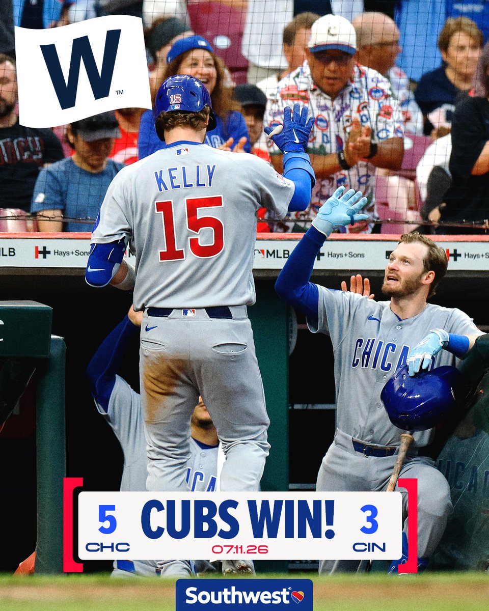 Cubs's tweet photo. we interrupt your saturday night to let you know the cubs won. https://t.co/4pbaquuzo8