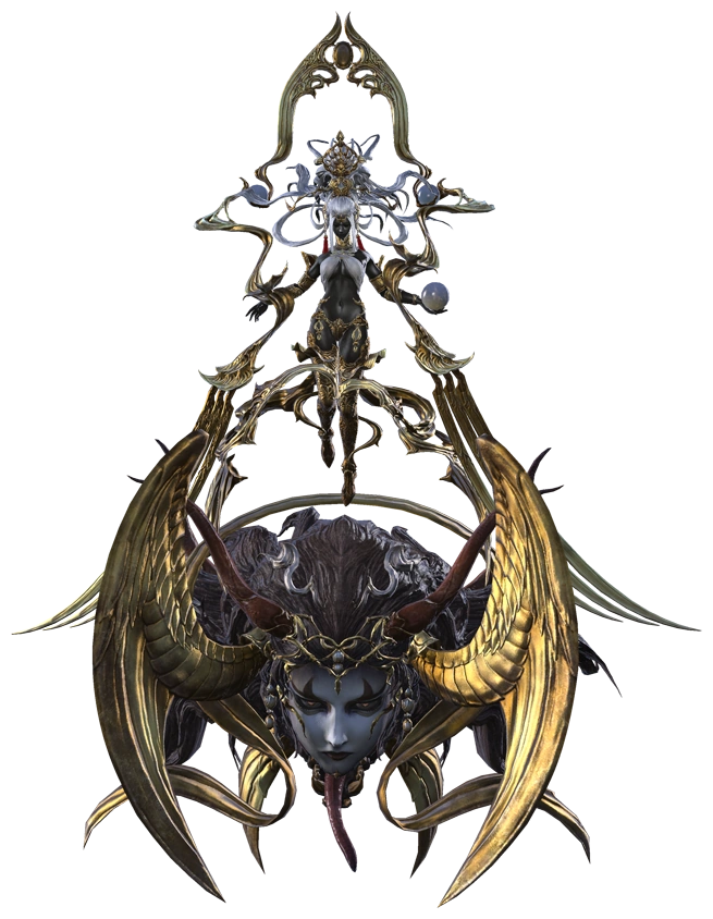 NatuXatu_'s tweet photo. @MatrixQdeBreakr just got done watching episode 13 of your Templars series. Meet Sophia from Final Fantasy 14. The winged female head that is Sophia's lower half is known as Barbelo, who is known as Sophia's predecessor, the Aeon symbolizing the supreme feminine principle. https://t.co/pgI10krGXL