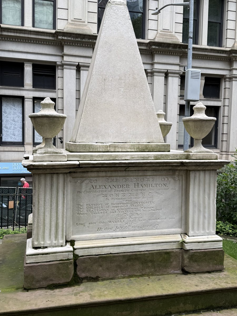 professornez's tweet photo. @HistoryCalendar Was just there yesterday. Amazing church where Hamilton is buried https://t.co/j0GWbWD08H