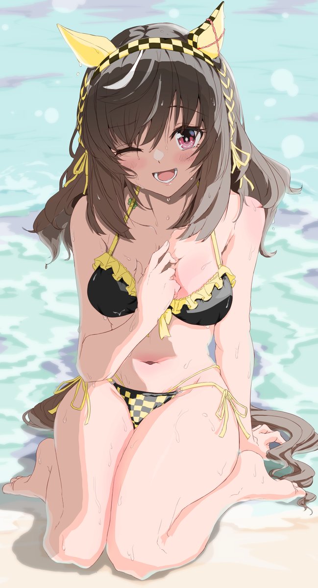 Daimei550's tweet photo. 水着ブエナ色 https://t.co/rkihIHjC74