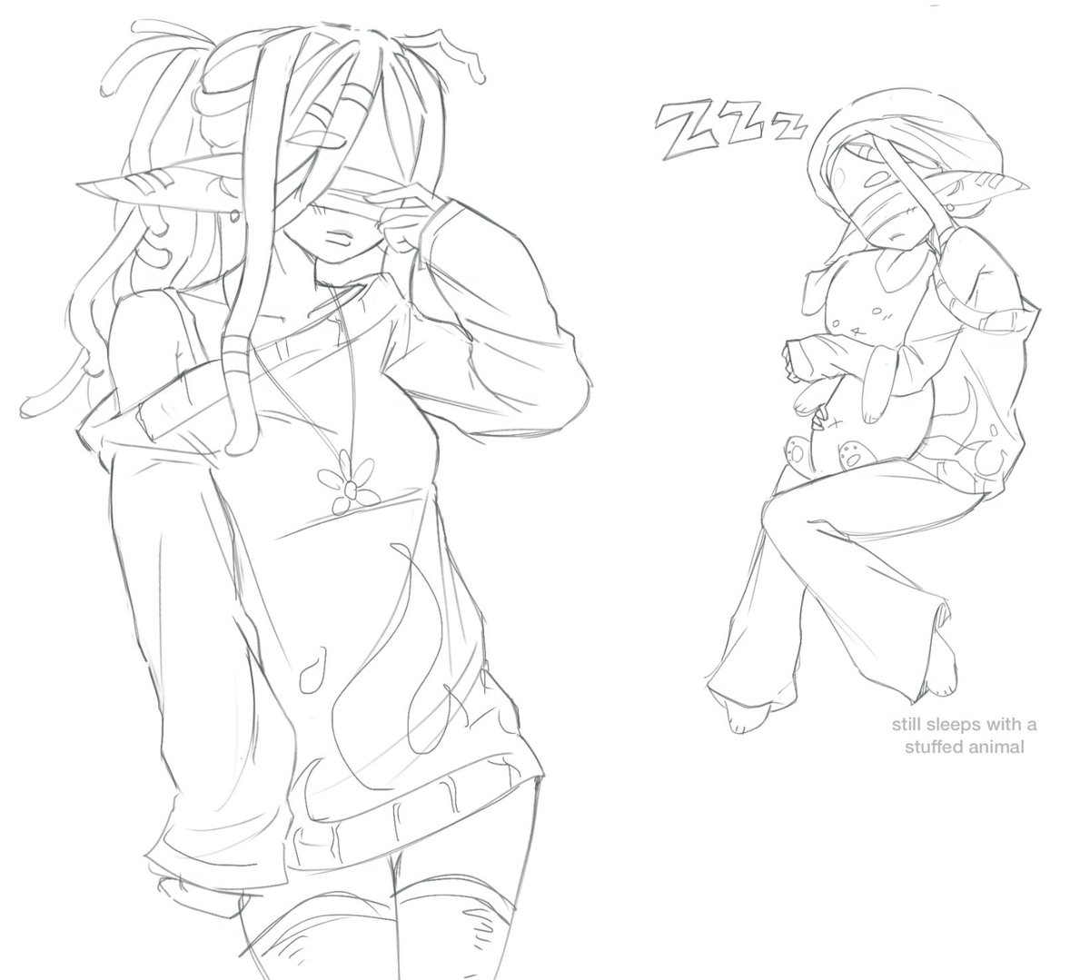 muffinsib's tweet photo. femfrags becomes more and more like my oc each time i draw her 😭 hello sleeping beauty https://t.co/ZO7vdyzCXu