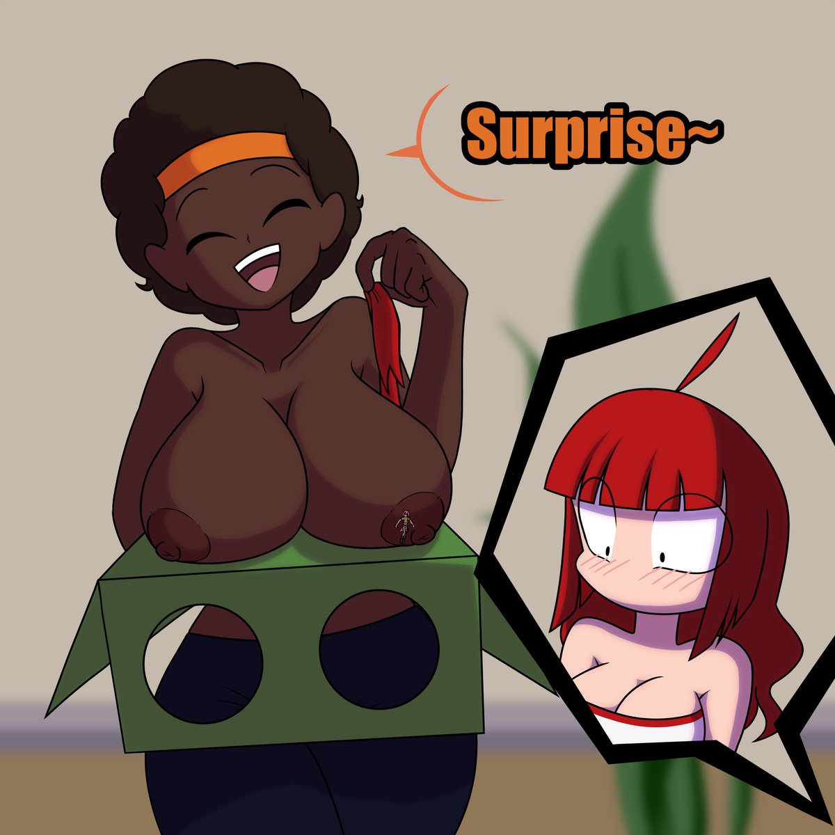 ESketches64's tweet photo. Surprise~! It’s a Reus~

Commission for @carol_switch 

#sizetwitter #giantess https://t.co/7EoB7D9A0G