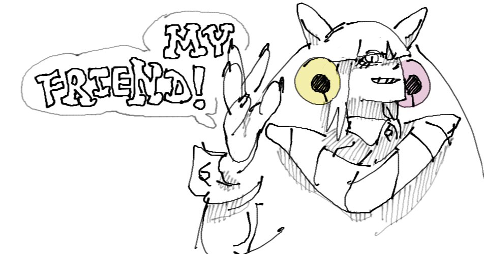 YaWillOrYaWont's tweet photo. I missed the part where friend became a cat girl but this design is clever and I like it. https://t.co/GrUl0npbna