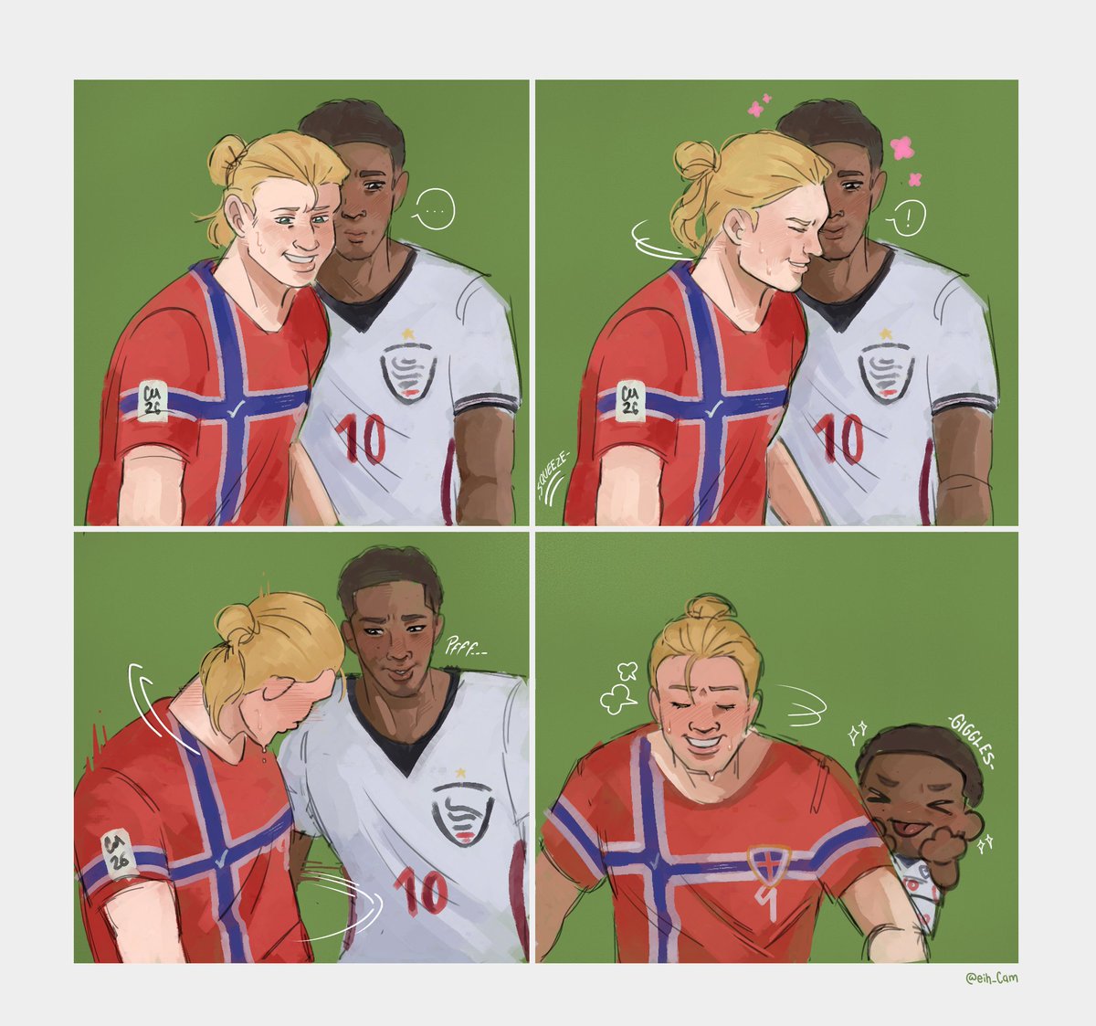eih_Cam's tweet photo. An omega distracts their alpha with their cuteness- and succeeds 

#haalingham I had to draw that part... https://t.co/5e1vTZPfyy