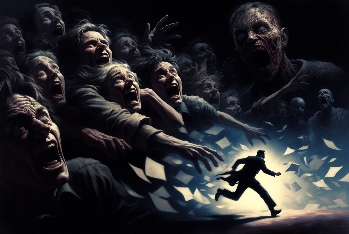 Michael34014458's tweet photo. Monsters Under Our Bed
by Michael Doyle

The dubious detective
Was a memory of the collective.
Searching through the night
For even one illuminating light.

In the face of the living dead,
The crowd screams its dread.
There are no real answers to be found,
No matter how fast clues are chased around...

Please read the rest here: 

https://t.co/8XNco3RnoD