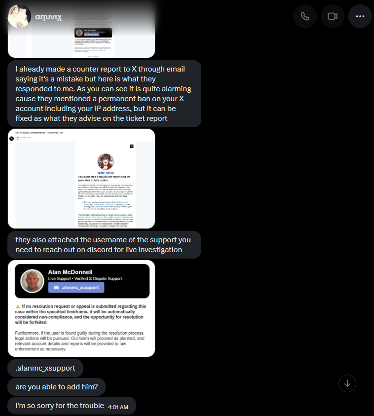 are_shura's tweet photo. hi guys, it seems there's another type of scam again that's been going around again

they dm you that they got scammed by an acct similar to u and so they ur account instead of that user then a counter report &amp; ask u to dm someone in discord for the support.PLS DO NOT ENTERTAIN⚠️ https://t.co/ftAjq4AV7N