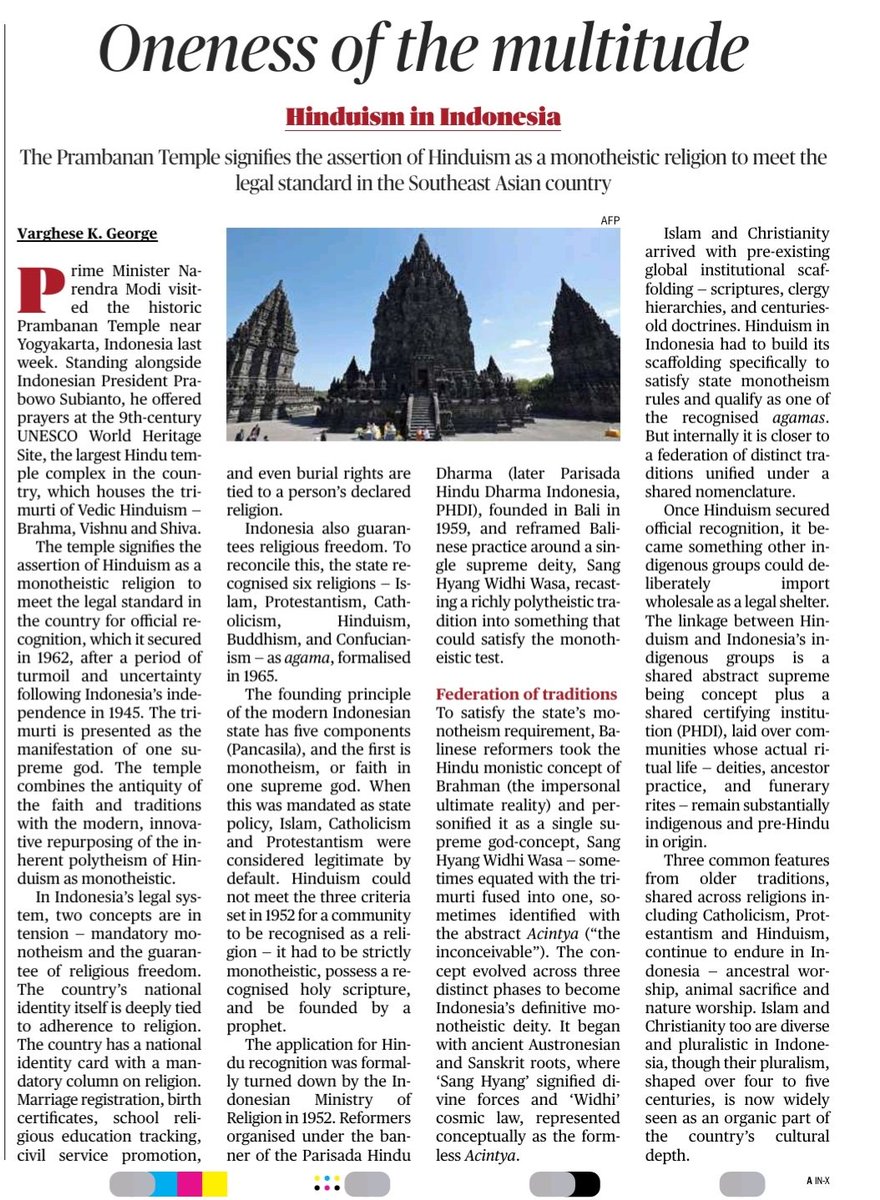free_upsc's tweet photo. Oneness of the multitude - Hinduism In Indonesia https://t.co/iaSr9P3T0Z