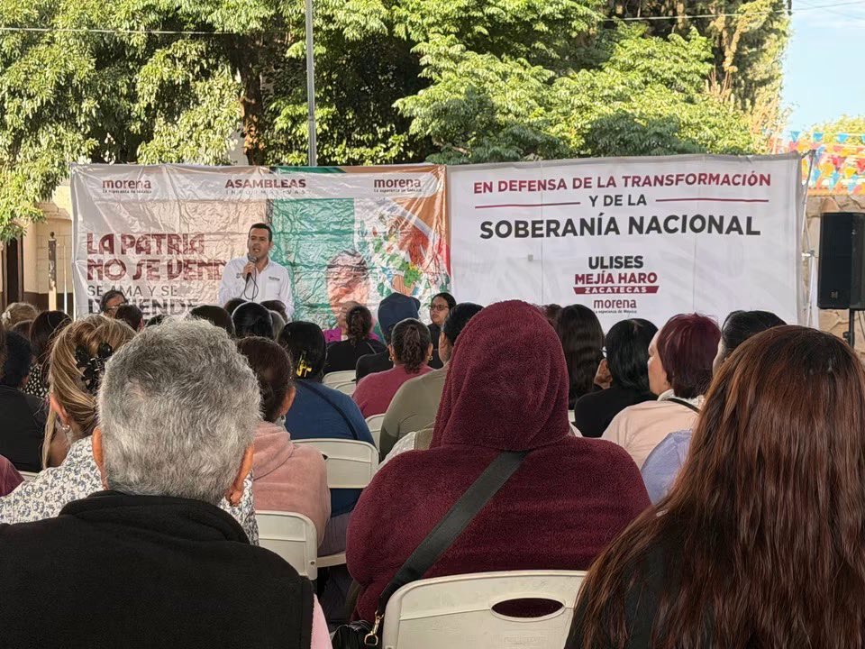 UlisesMejiaH_'s tweet photo. Con una agenda intensa, seguimos recorriendo #Zacatecas y fortaleciendo, desde el territorio, la defensa de la Transformación y la Soberanía Nacional.

Como lo dice nuestro escudo de armas: 

¡El trabajo todo lo vence!

#PorLaDefensaDeLaTransformación #PorLaDefensaDeLaSoberanía https://t.co/R8fQ9fJgvQ