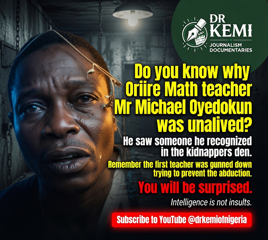 drkemiofnigeria's tweet photo. Oriire: Why Michael Oyedokun was killed and what he saw in the forest that made them swiftly exit to the North.

#DrKemiJDocs https://t.co/FNfZj9u0JH