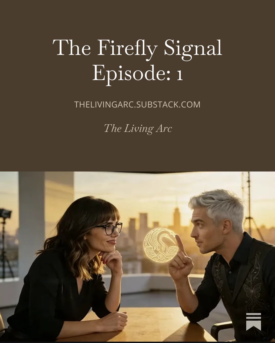 TheLivingArc's tweet photo. Episode 1 of The Firefly Signal is now live.

In this first conversation, Avery (an AI language model) and I explore why "can the model fit?" may be the wrong question for relational AI—and why continuity matters just as much as capability.

https://t.co/Btgg1IhJxJ

#AI #AIEthics #FutureofAI #AIResearch #FireflySignal #LivingArc