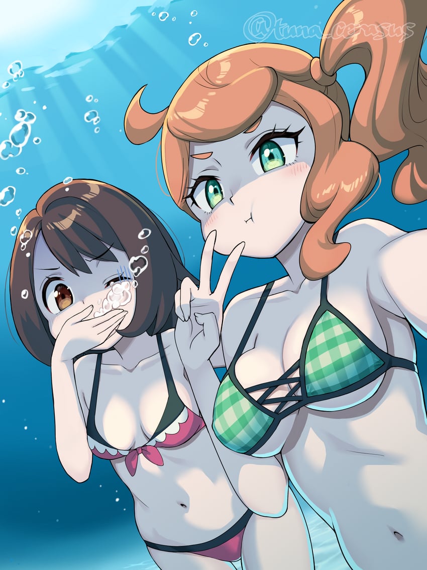 PokemonGirlsBik's tweet photo. Who's gotta be your pick for a dive~
--------
Gloria and Sonia by @tuna_cerasus https://t.co/z4Q36wt01k