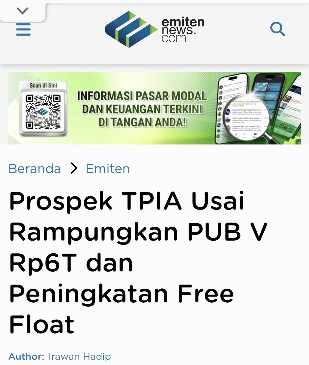 711ECW's tweet photo. My POV terkait TPIA yang turun parah:

1. Udah tau kan TPIA drawdown karena apa? Masalah sudah diselesaikan kan?
2. Harga Saham turun dari 10.000 ke 1.300
3. YU dari buang barang jadi kumpulkan barang ✅️
4. ZP Akumulasi 1 Triliun di harga 2000
5. HP punya barang di harga 3000an
6. Terbitkan Obligasi 6 Triliun Tuntas & Over Subscribe dari yang sebelumnya hanya 2.25 T ✅️
7. Aksi Korporasi sangat banyak ✅
8. Revenue Q1 2026 40 Triliun 🤯
9. Saat ini masih sideways karena index sepi dan berita negatif terkait index masih bermunculan
10. Resisten 2.900 > 3.400 > 5.000
11. Support terdekat 1.300 - 1.600

Apakah saat ini moment yang tepat untuk cicil?
Apakah punya barang di AVG 1400-1650 bagus?
Apakah secara hitung2an probabilitas menarik antara loss & gain nya?

Disclaimer on.
DYOR.
NFA.