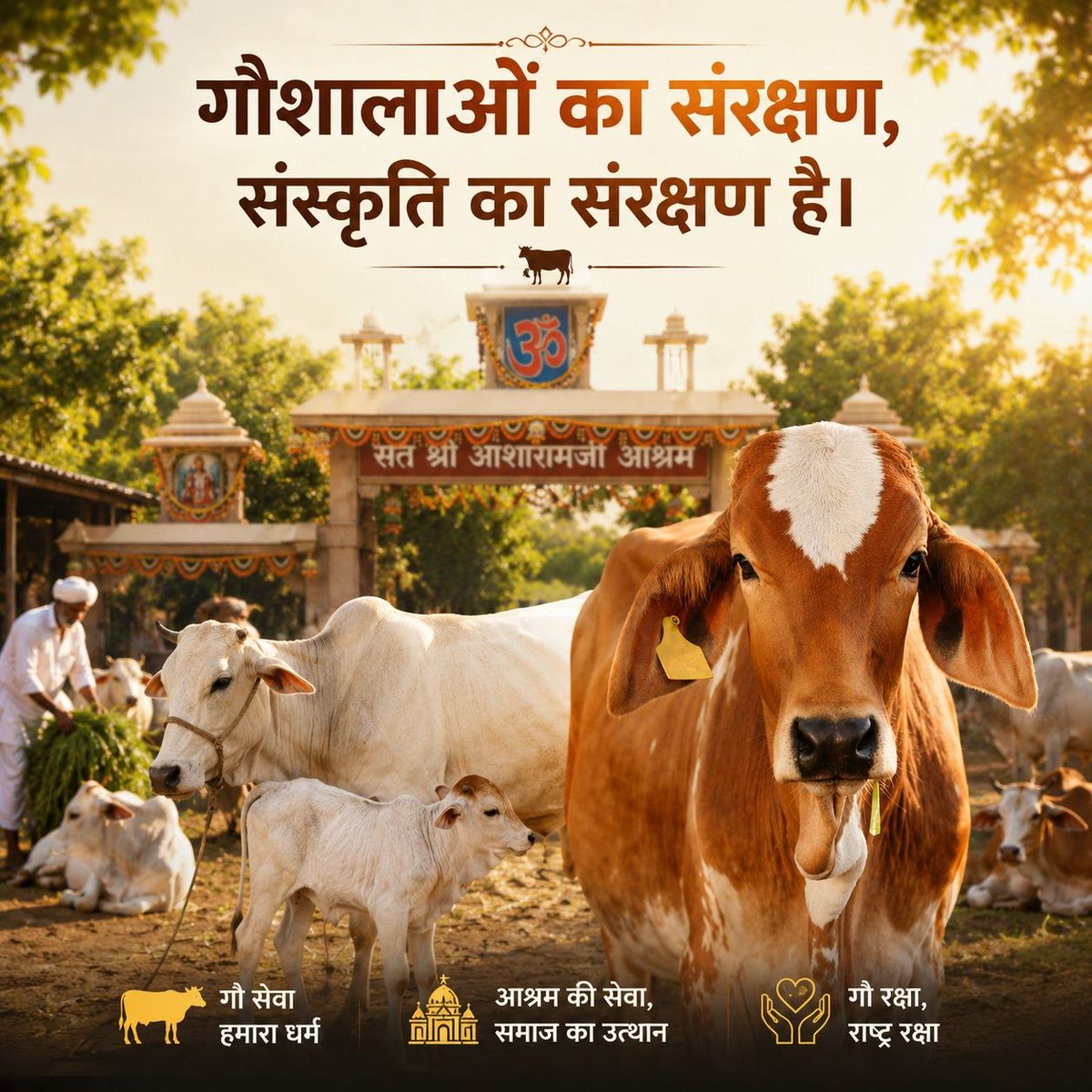 HariommSahoo's tweet photo. @makarandmsgs मोटेरा आश्रम केवल एक स्थान नहीं, बल्कि सेवा, संस्कार और गौमाता के संरक्षण का केंद्र है। यहाँ बूचड़खानों से बचाई गई गायों को आश्रय देकर मानवता का परिचय दिया जाता है। आइए Gau Raksha के इस प्रयास को समझें और समर्थन दें #SaveAshram https://t.co/rraJLZo5Ly