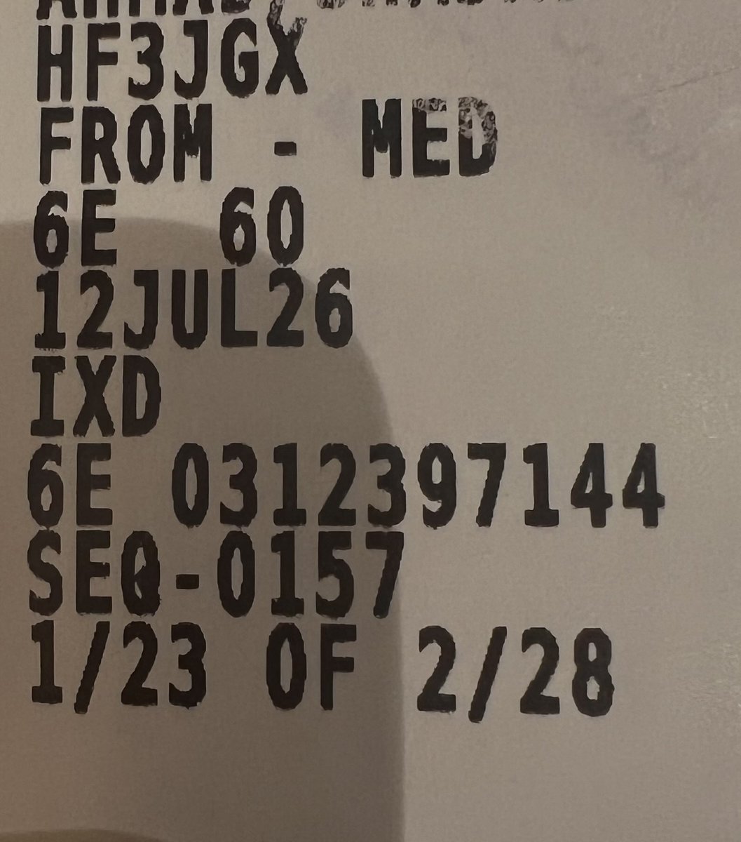 Shadab_Watch's tweet photo. Hello 👋🏿@IndiGo6E my 01 check-in baggage (23 kg) was not delivered at Mumbai International Airport. flight# 6E60 PNR # HF3JGX.
complain raised at the baggage counter #10 desk
moving for next domestic flight. kindly update and send my belongings to given add. https://t.co/7OtMpRMj8H
