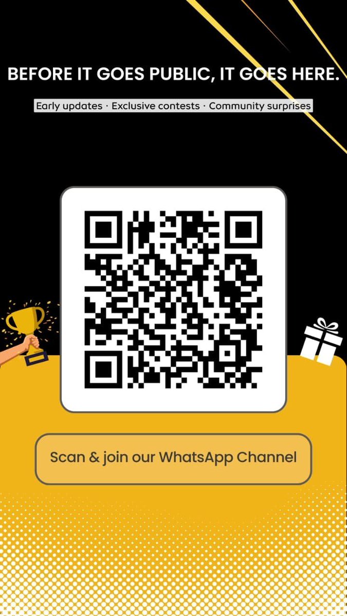 NexusGaminglea3's tweet photo. Before it goes public, it goes here!
Join the iQOO Connect WhatsApp Channel for early updates, exclusive contests & surprises. π
π² Scan & Join Now!
#iQOOConnect #Community https://t.co/CHX6Xp4DMc